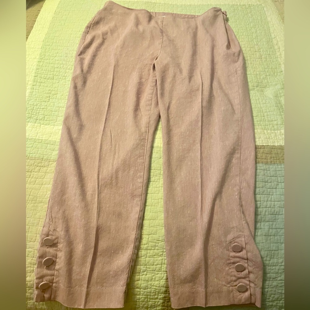 J Jill linen stretch capri size M in mauve